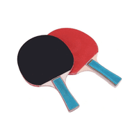 Genérico - Pack De 2 Paletas De Ping Pong 3 Star Roja Y Negro