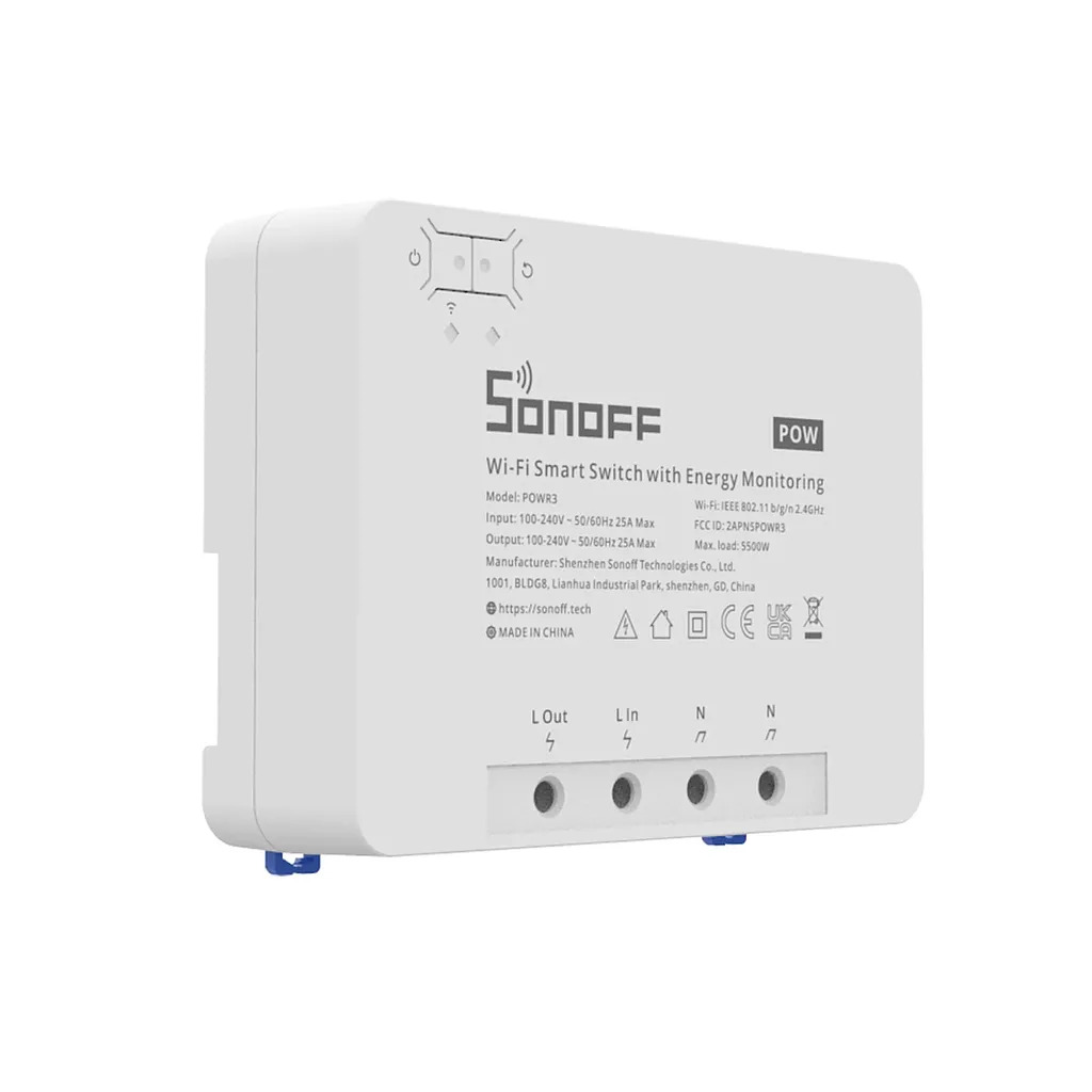 Interruptor Wifi De Alta Potencia Con Medición De Energía Sonoff - Powr3