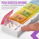 thumbnail image 3 of Organizador de Pastillas MEDca Semanal 7 Días AM/PM, Pack de 2, Tapa con Botón de Apertura Asistida, Fácil de Abrir, 3 of 6