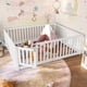 thumbnail image 2 of Full Size Bed Floor Bed with Safety Guardrails and Door for Kids,White, 2 of 3