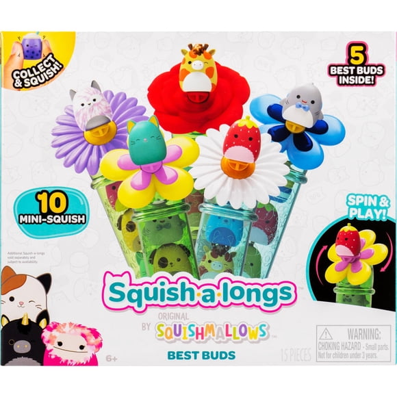 Paquete sorpresa Toy Squish-a-longs Best Buds con 5 Best Buds y 10 Mini-Squish