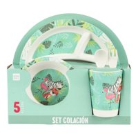 Homewell - Set Melamina Verde Manzana 5Pcs