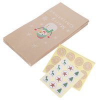 12 Bolsas De Papel Kraft Para Navidad, Para Envolver Regalos, Galletas, Suministros Reutilizables Para Manualidades
