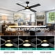 thumbnail image 3 of Ventilador de techo YITAHOME negro con luz y control remoto, 132 cm dorado, 3 of 7