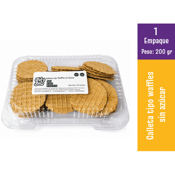 Galletas tipos waffles sin azúcar