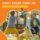 thumbnail image 4 of Pelota de fútbol para perros QDAN con cascabel y sonido chirriante, 4 of 9