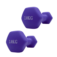 Linea Sport - Par De Mancuernas Hexagonales De Neopreno 2Kg C/U Total 4Kg