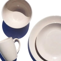 Decoexpress - Juego De Loza 16 Piezas Vajilla Cerámica July Crema Pink