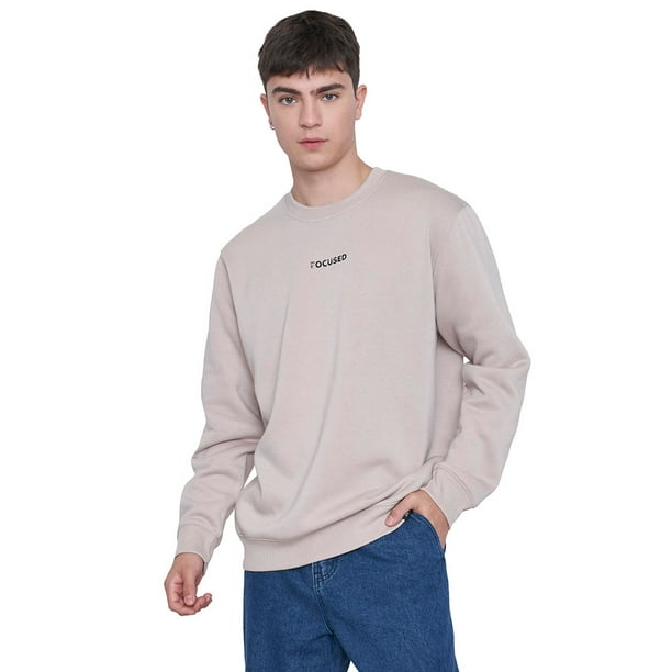 Polerón Hombre Round Neck Print Ecru Corona