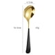 thumbnail image 1 of Xiao Hua 2 Pzas Cucharas de Acero Inoxidable con Bloques de color Dorado + Negro, Vajilla de Borde Liso de 6.42 X 1.85 Pulgadas, Vajilla para Comedor Familiar Diario, Suministros para Servicio de, 1 of 3
