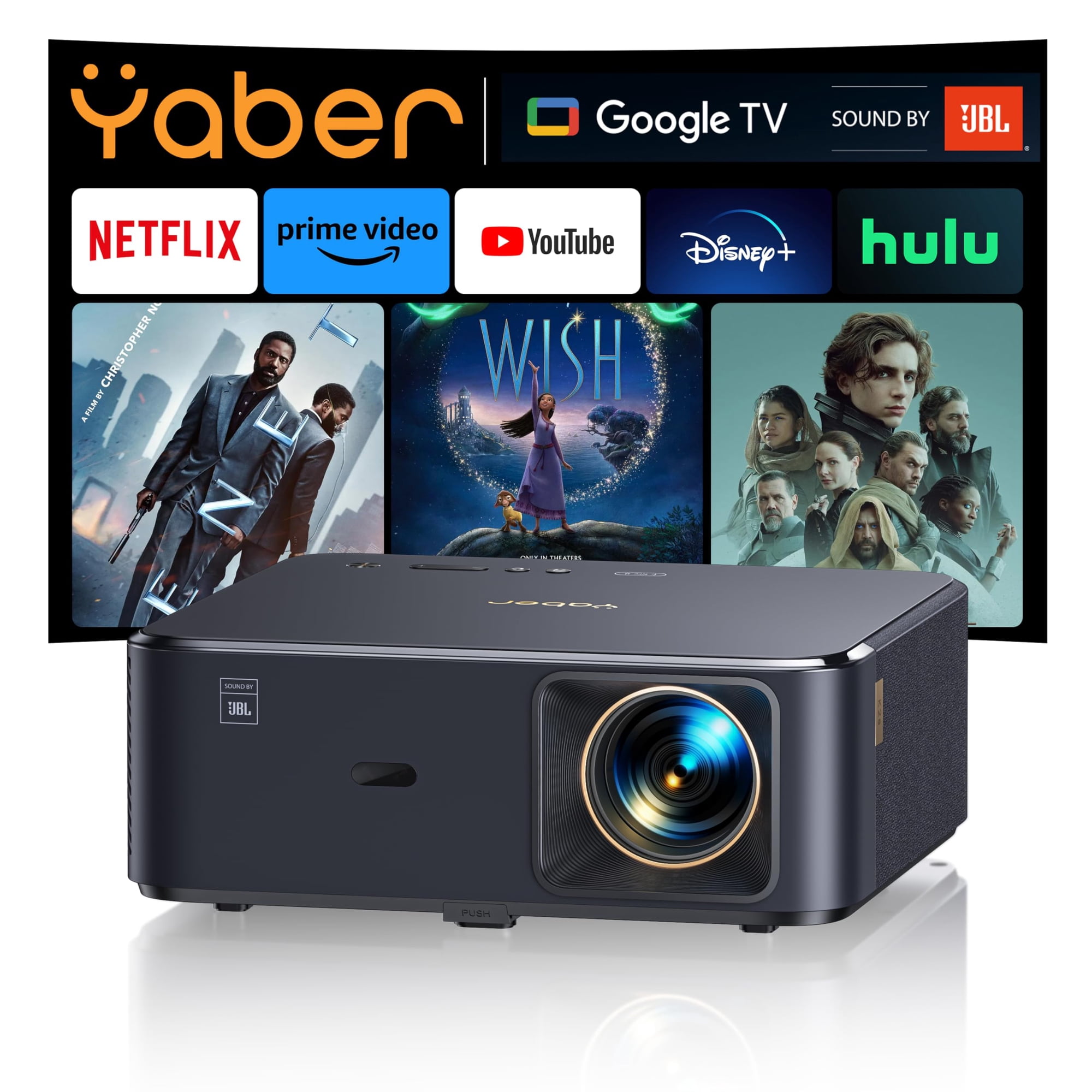 Proyector Yaber K2s 4k 1000 Ansi Lúmenes Android Tv Wifi 6