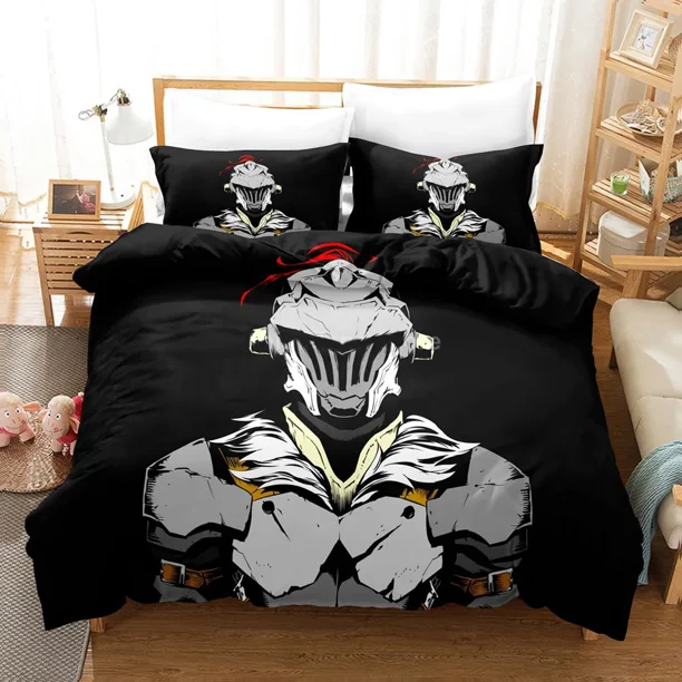 Anime Goblin Slayer Bedding Set Girl Bed Linen Quilt Duvet Cover Sets Home Decor Single Size Gift Kids Kawaii Cartoon Bed Sheets