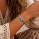 thumbnail image 4 of Pulsera Montana West Wrangler Turquesa con Motivo Floral Tallado, 4 of 8