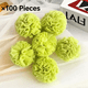 thumbnail image 1 of suxuMhao Pompones de Manualidades, 100 Piezas Bolas de Pompones de Malla Verdes, Pompones de Malla Elásticos de 0.98 Pulgadas de Diámetro, Pompones de Tela, Bola Hecha a Mano DIY para Proyectos de, 1 of 3