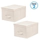 thumbnail image 1 of Pack 2 Cajas Organizadoras Carry All Plegables De Tela Beige L, 1 of 9