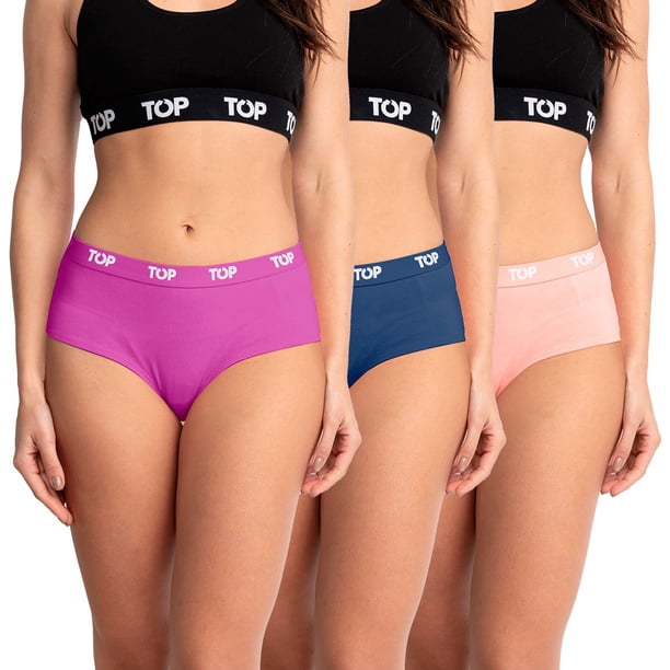 Calzón Pantaletas Algodón Con Elástico Pack 3 C6 TOP