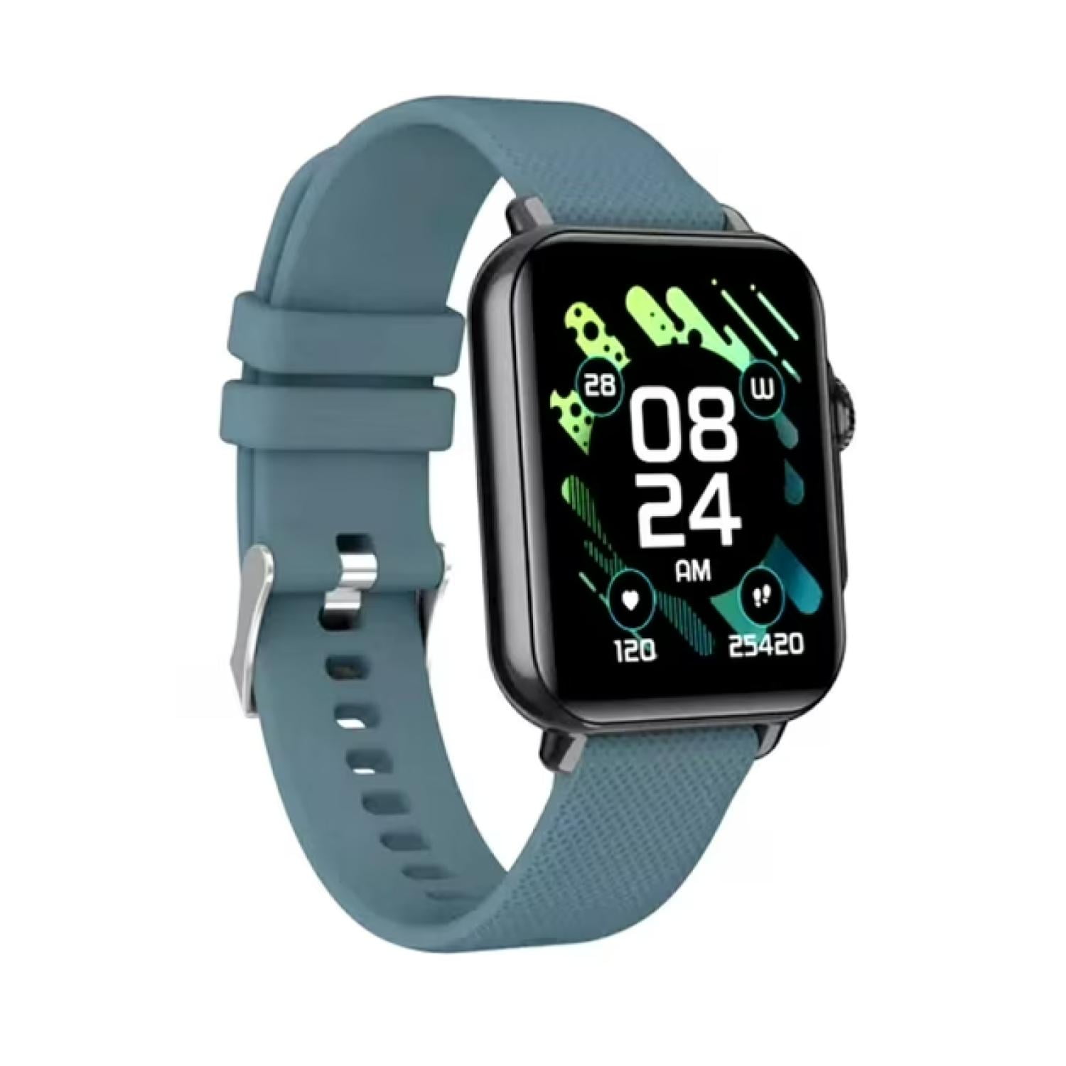 Aiwa - Reloj Inteligente Smartwatch Cuadrado Azul Awsf13bu