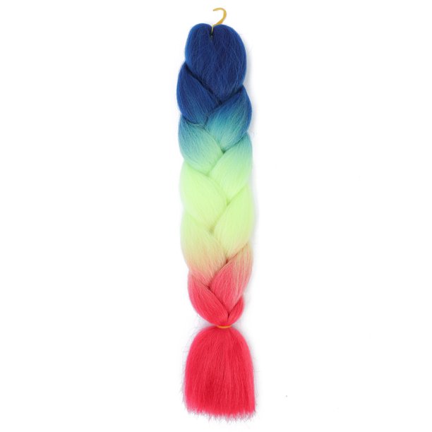 Xiao Hua Extensiones de cabello trenzado de ganchillo, 3 piezas, 23.6 pulgadas de largo, resistentes al calor, trenzadas de ganchillo, preestiradas, sin nudos, para peinado DIY, B202