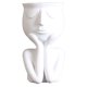 thumbnail image 3 of Retrato Humano Escultura Maceta Florero Suculento Cactus Maceta White_A, 3 of 5