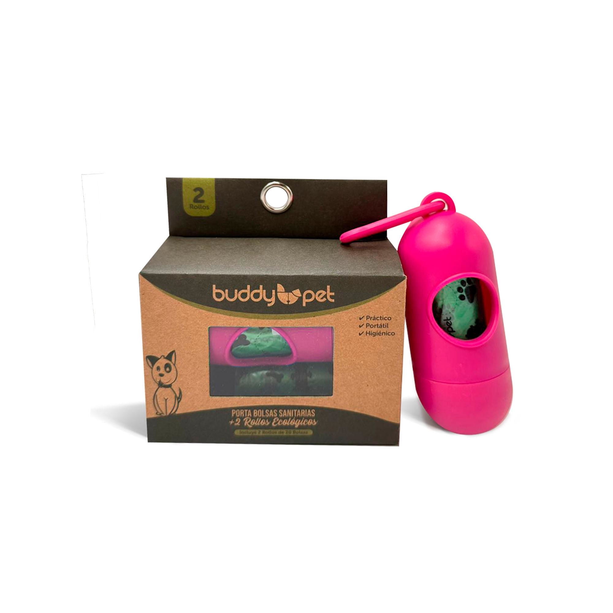 Porta Bolsa + 2 Bolsas Ecológicas 1 Un Buddy Pet