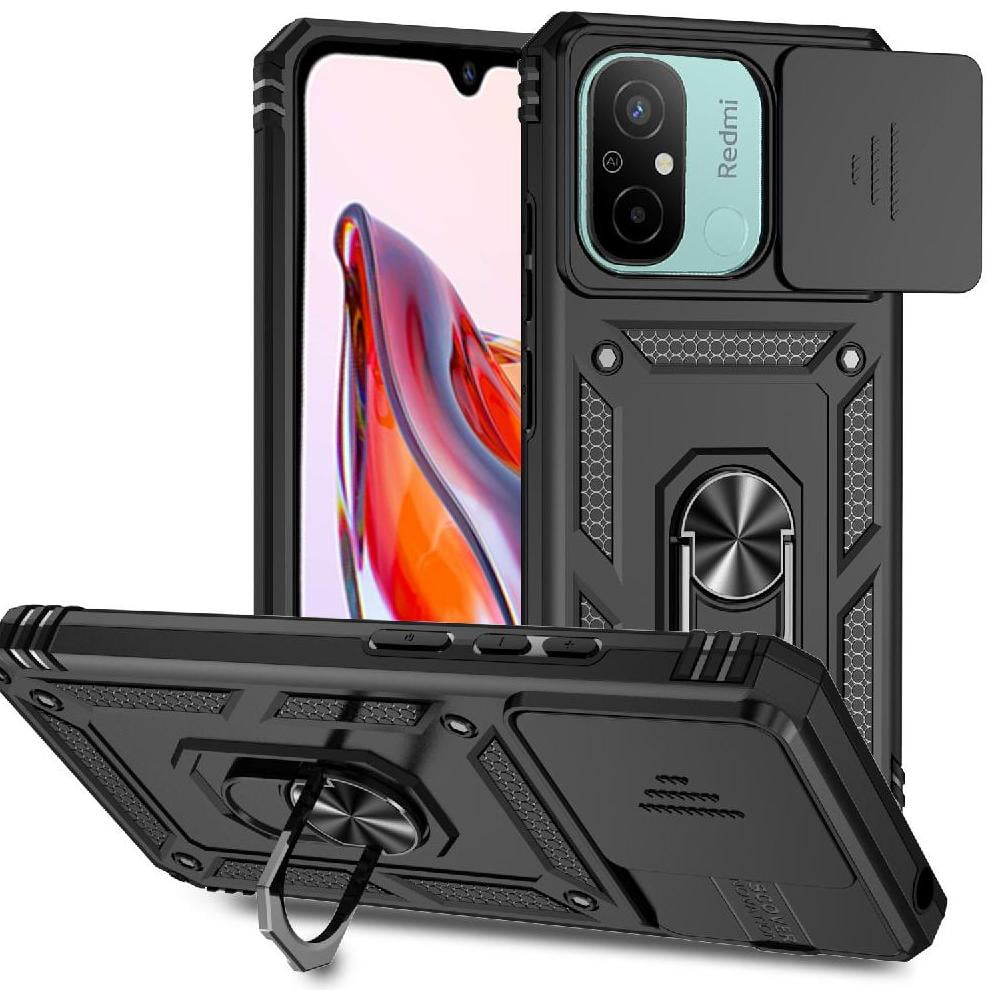 Estuche Gangxun Para Xiaomi Redmi 12c, Soporte Giratorio 360°, Estilo Mecánico Y Magnético