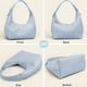 thumbnail image 4 of Cartera De Cuero Azul, 4 of 6