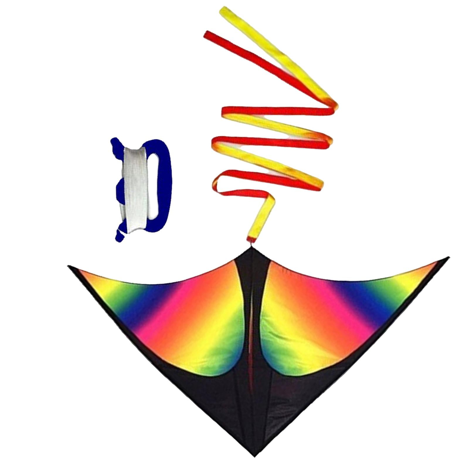 Ioensy - Cometa Delta Gigante, Cometa Voladora, Manga De Viento, Cometa Triangular Colorida Para Adolescentes De Juguete