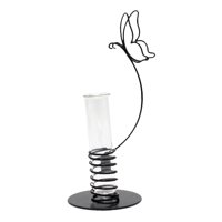 Magideal - Jarrón De Hidropónico, Jardinera De Cristal, Arreglo Floral, Centro De Mesa, Jarrón De Arte Del Hierro Nórdico Para Decoración De Sala , Mariposa