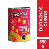 Duraznos En Cubitos Tarro Drenado 340 G - Neto 590 G Aconcagua
