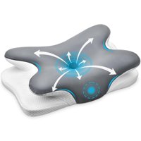Almohada Cervical Ehomfory Ergonómica De Espuma Viscoelástica Gris