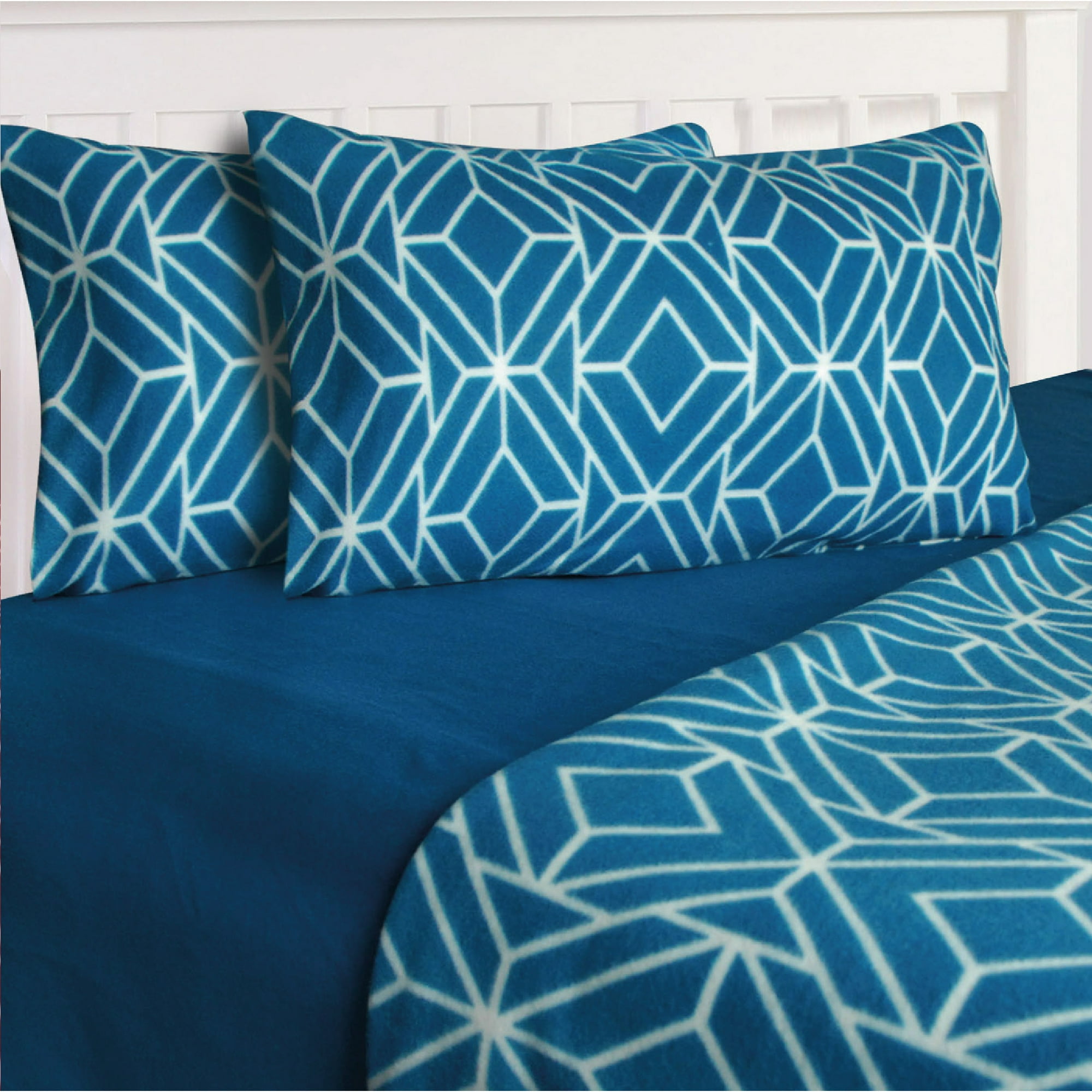 Chantilly - Sabanas Polar Estampada Geo Diseño 1 1 5 Plazas