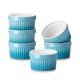 thumbnail image 1 of Cazuelitas de cerámica MALACASA 118 ml, juego de 6, color azul, aptas para horno, 1 of 9