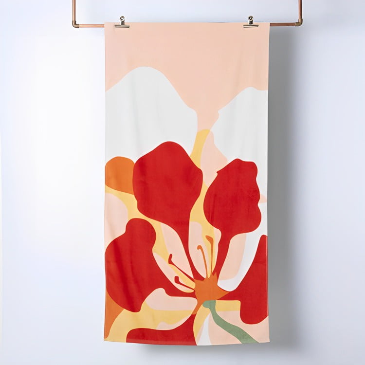 Mashini - Toalla De Playa Algodón Velour Poppy