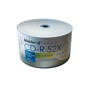 Master G - Cd-R Master-G Imprimible 52X Pack 50 Unidades