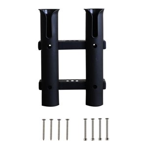 Ioensy - Soporte Para Caña De Pescar De 2 Líneas, Equipo De Pesca, Soporte Para Caña De Pescar Para Coche, Canoa, Camión, Negro