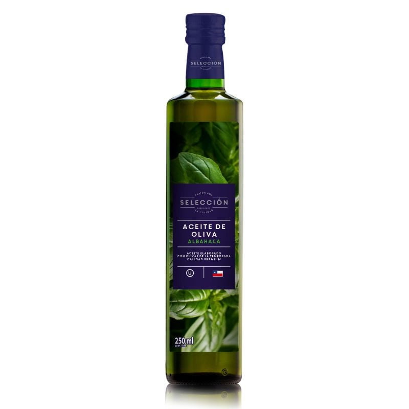 Aceite De Oliva Especiado Albahaca Botella 250 ml Selección