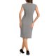 thumbnail image 3 of INSPIRE CHIC Vestido de Tubo para Mujer Regreso a Clases Atuendo de Maestra Vestido de Trabajo Profesional sin Mangas para Oficina Gris Claro L, 3 of 6