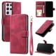thumbnail image 2 of Funda Cartera para Samsung Galaxy S21 Ultra Tapa con Ranuras, Soporte y Correa Rojo, 2 of 5