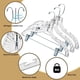 thumbnail image 4 of Perchas de plástico para faldas, 24 unidades, talladas en cristal, con clips ajustables, 4 of 8