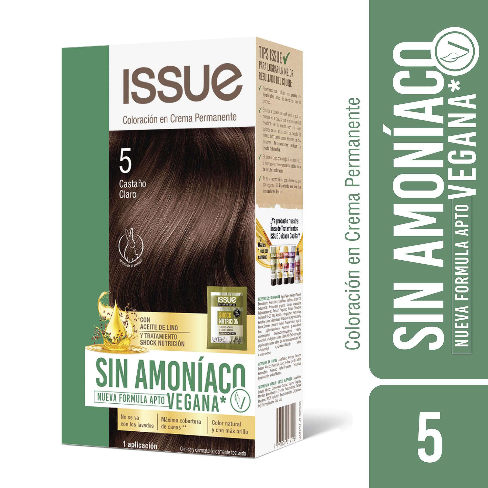 Coloración Cabello Sin Amoníaco 5 Castaño Claro 1 Un Issue