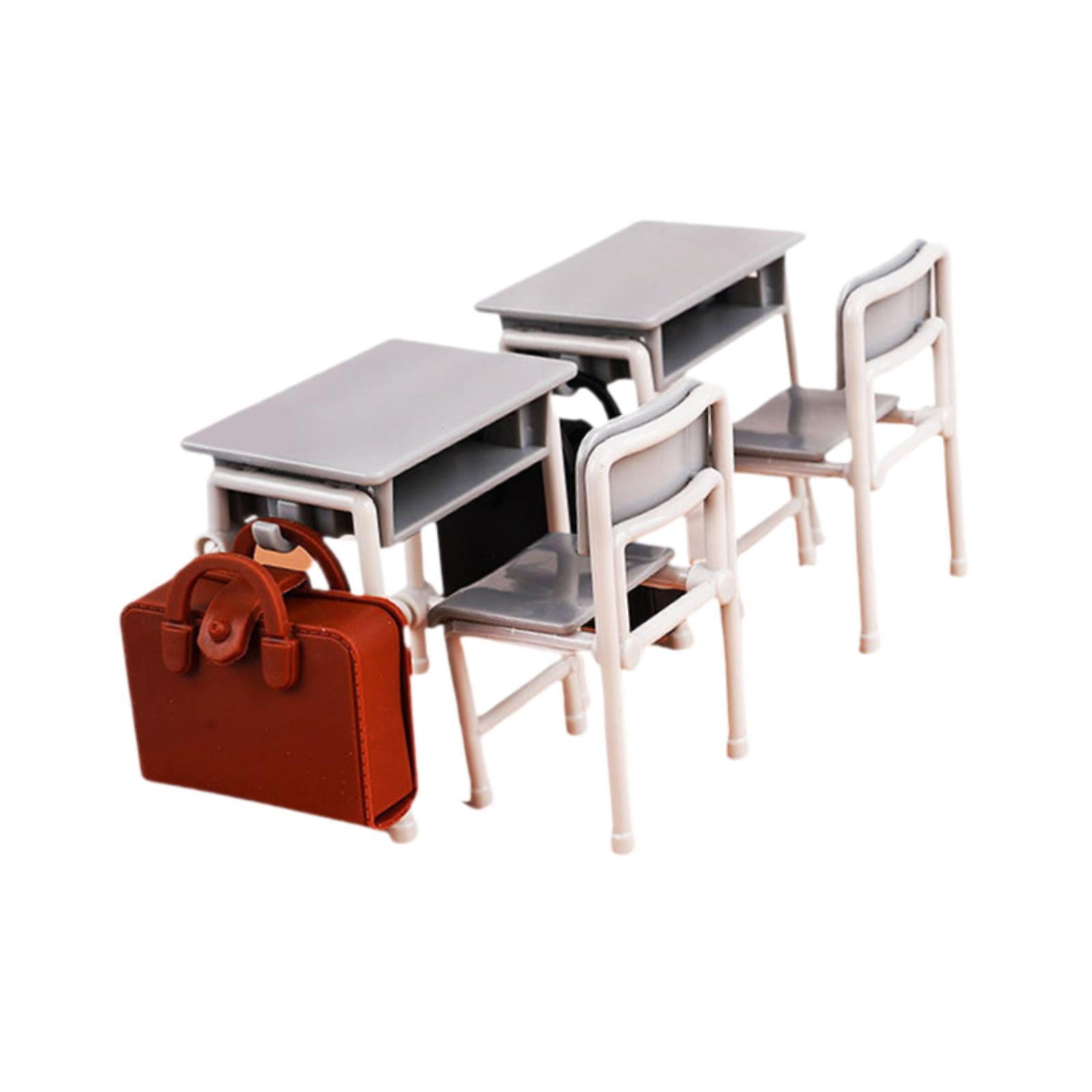 Magideal - Muebles En El Aula De La Casa De Muñecas 1:12 Miniaturas De Miniaturas Decoración Bolsas Escolares De Muebles De Muebles De Muñecas Para La Sala De