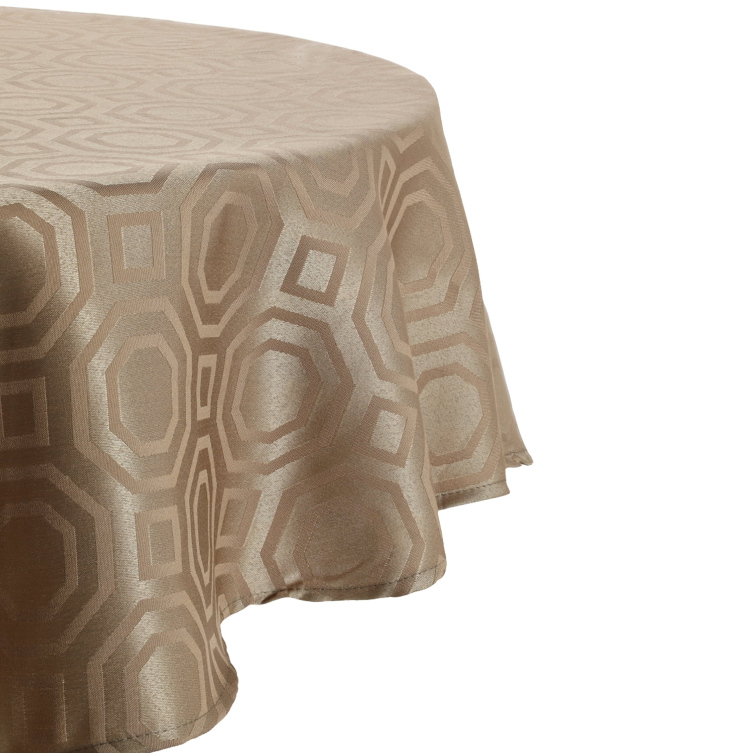 Sueño Blanco - Mantel Redondo Geom. Café