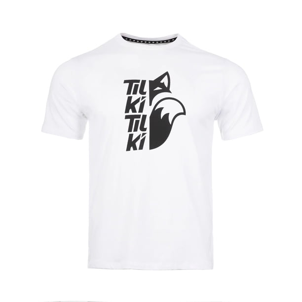 Polera Tilki Cotton Mix Big Logo Blanca/Negra Tenis Padel