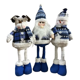 thumbnail image 1 of Pack x3 muñecos navideños pata larga pascuero, mono nieve azul, 1 of 2