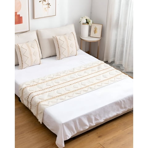 Todo Para El Hogar - Juego De Piecera De Cama Mas 2 Cojin Con Fundas Modelo Boho