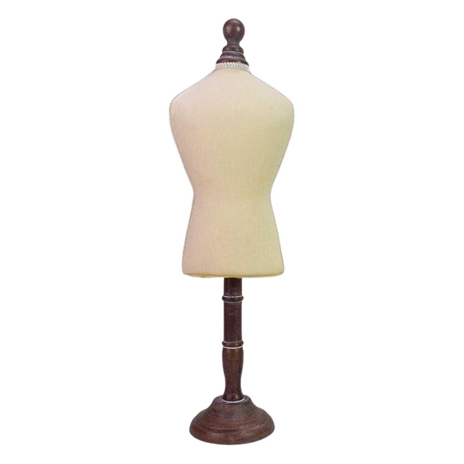 Ioensy - Mini Forma De Vestido De Perro Con Exhibición De Joyería De Base Redonda De Madera Para Ropa De Mascotas