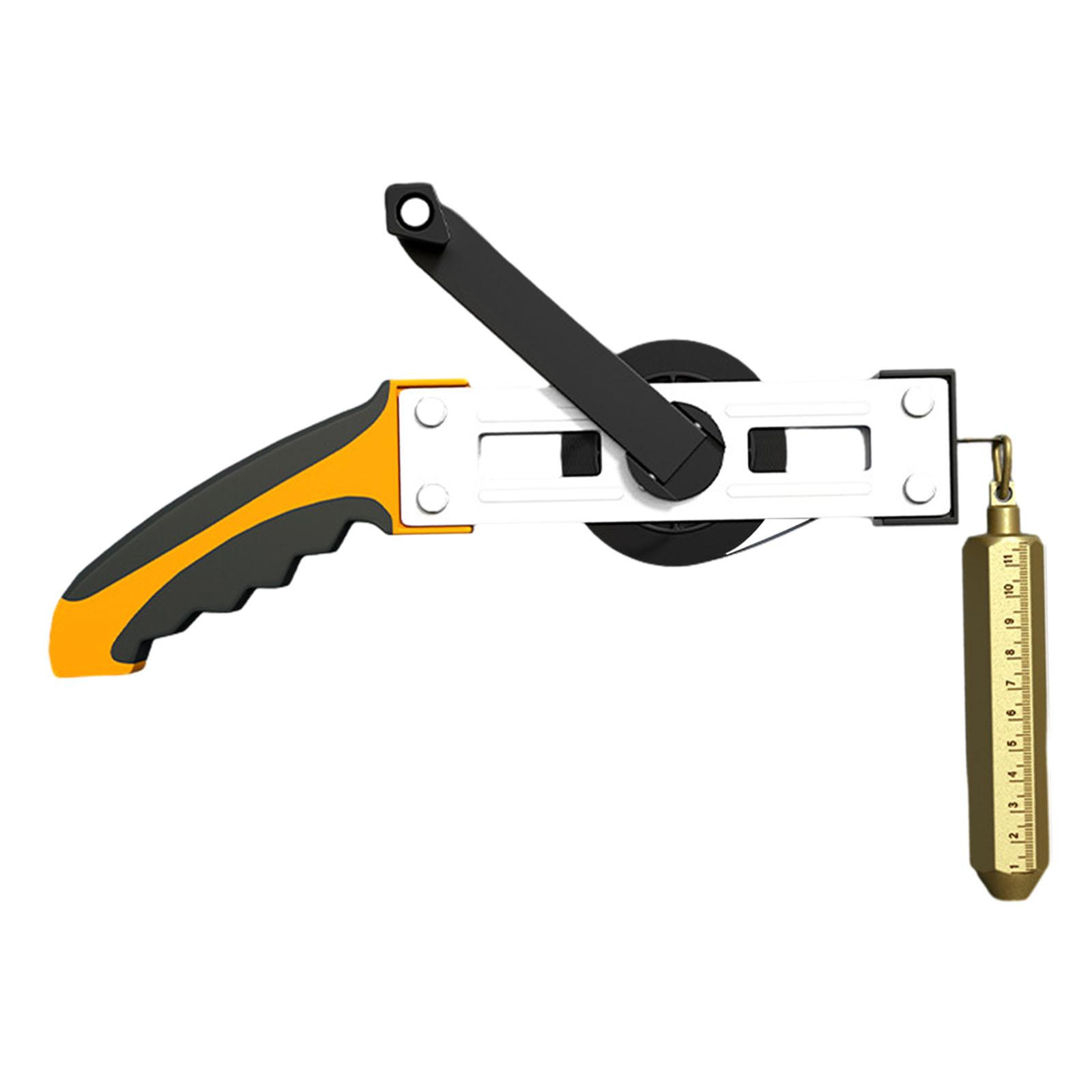 Magideal - Cinta Métrica Para Medición De Nivel De Petróleo, Cinta Métrica De Sondeo, Regla De Medición Con Mango Cómodo Y Plomada De Latón Para Yacimientos Petr 10 Metros