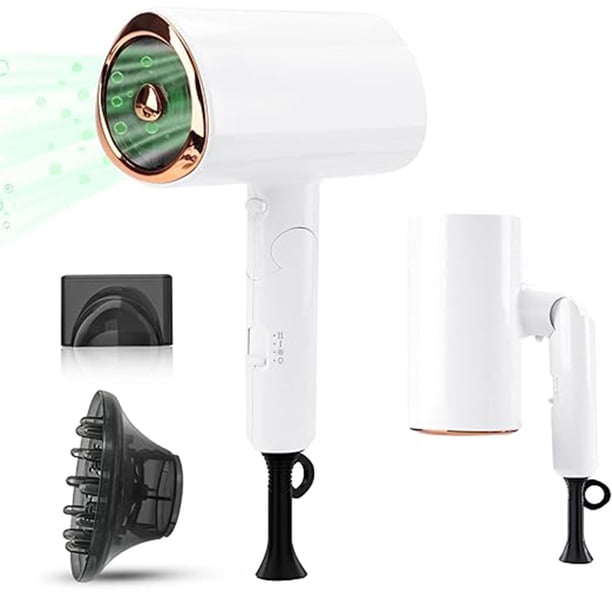 Secador De Pelo De Iones Negativos, Secador De Pelo Profesional Potente De 1800w, Ajuste De Múltiples Marchas, Secador De Pelo Plegable, Pequeño Y Portátil