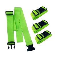 Magideal - Correas De Equipaje De 4 Piezas Correas De Fijación De Fijación De Liberación Rápida Portátil Para Bolsas De Equipaje Cinturas De Embalaje Corturas De Verde