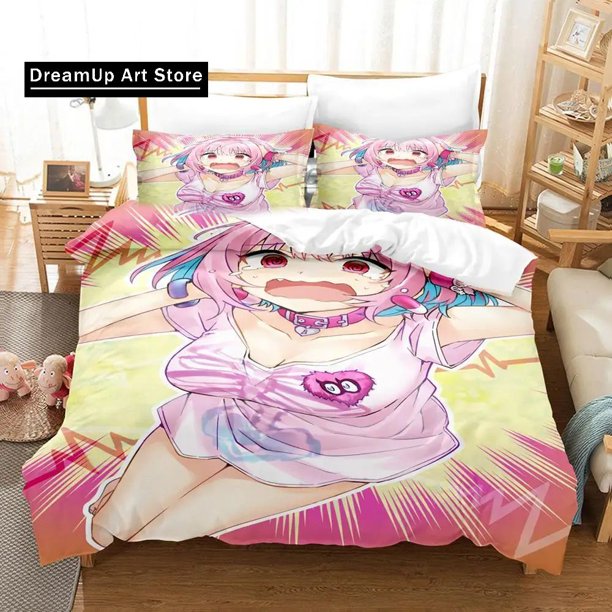 ingRiamu Yumemi Kawaii Girls Bedding Set Boys Girls Duvet Cover Pillowcase Bed Kids Adult Home Textile